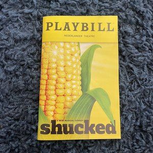 Broadway Playbill Shucked Nederlander Theatre Original Cast OBC Alex Newell
